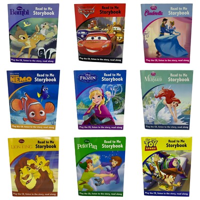 Disney 'Read to Me' Storybook w/ CD Bundle x9 - Tested & Working - GC