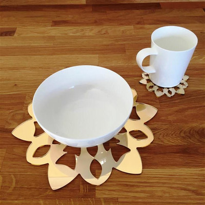 Schneeflocke Tischsets & Untersetzer - viele Spiegelfarben zur Auswahl - Maßanfertigung