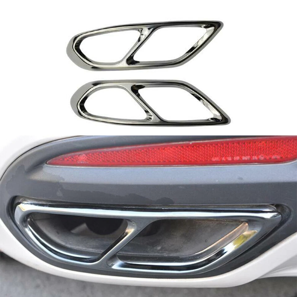 Tubo de silenciador de escape trasero de acero cromado M para Ford Mondeo Fusion 13-20 Foto 2 de 2