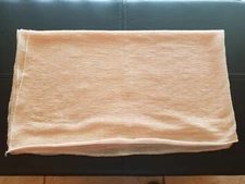 Pre-owned Pale Peach Color Womens Polyester Rectangular Scarf
