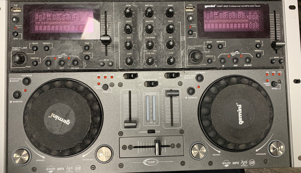 Gemini CDMP 6000 Dual CD, Dual USB DJ Mixer (with original