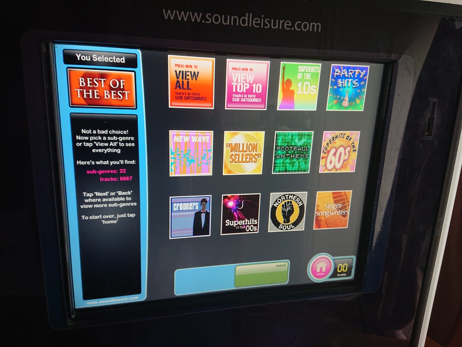 Sound Leisure Starburst Digital Wall Mounted Jukebox Juke box over