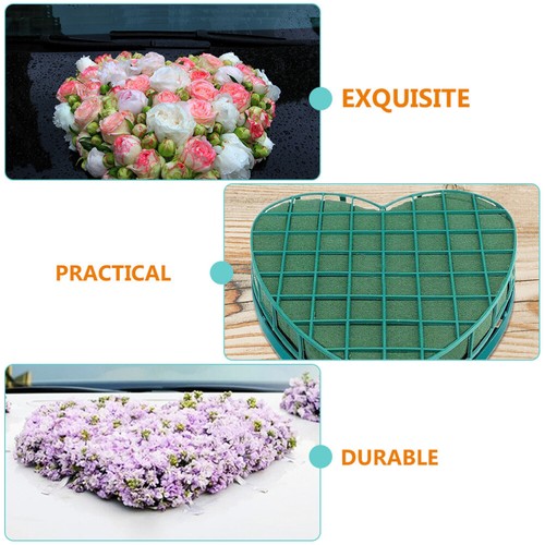 2 Pcs Green Florist Sponge Heart Flower Mud Floral Arrangement Bricks - Picture 11 of 12