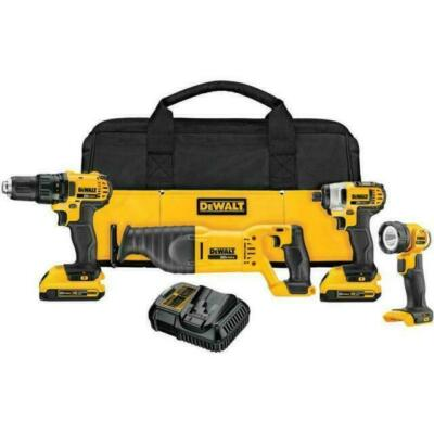 #ad NEW IN BOX DEWALT DCK420D2 20V Cordless Lithium Ion 4 Tool Combo Kit DRILL amp; SAW $269.00