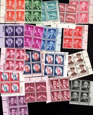 1954-1968 - Choose from ALL LIBERTY SERIES Plate Blocks1030 to 1052!  1/2c to $1