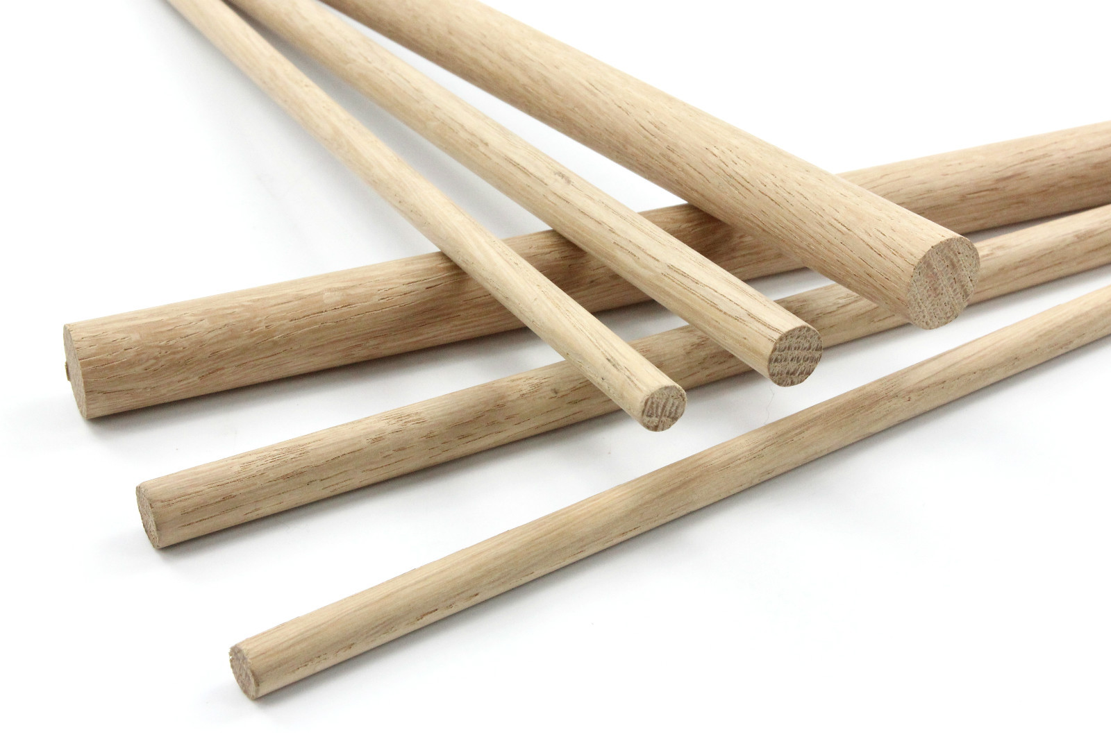 OAK DOWEL 2 Lengths 790 800 mm L 9, 12 & 18 mm Ø Sanded Wood