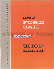 1960 Ford Voiture Réparation Atelier Manuel Galaxie Fairlane Starliner Sunliner