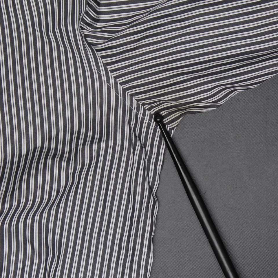 Ralph Lauren 紫色标签正装衬衫男式 17 黑色白色条纹法国英格兰 — 第 4/4 张图片