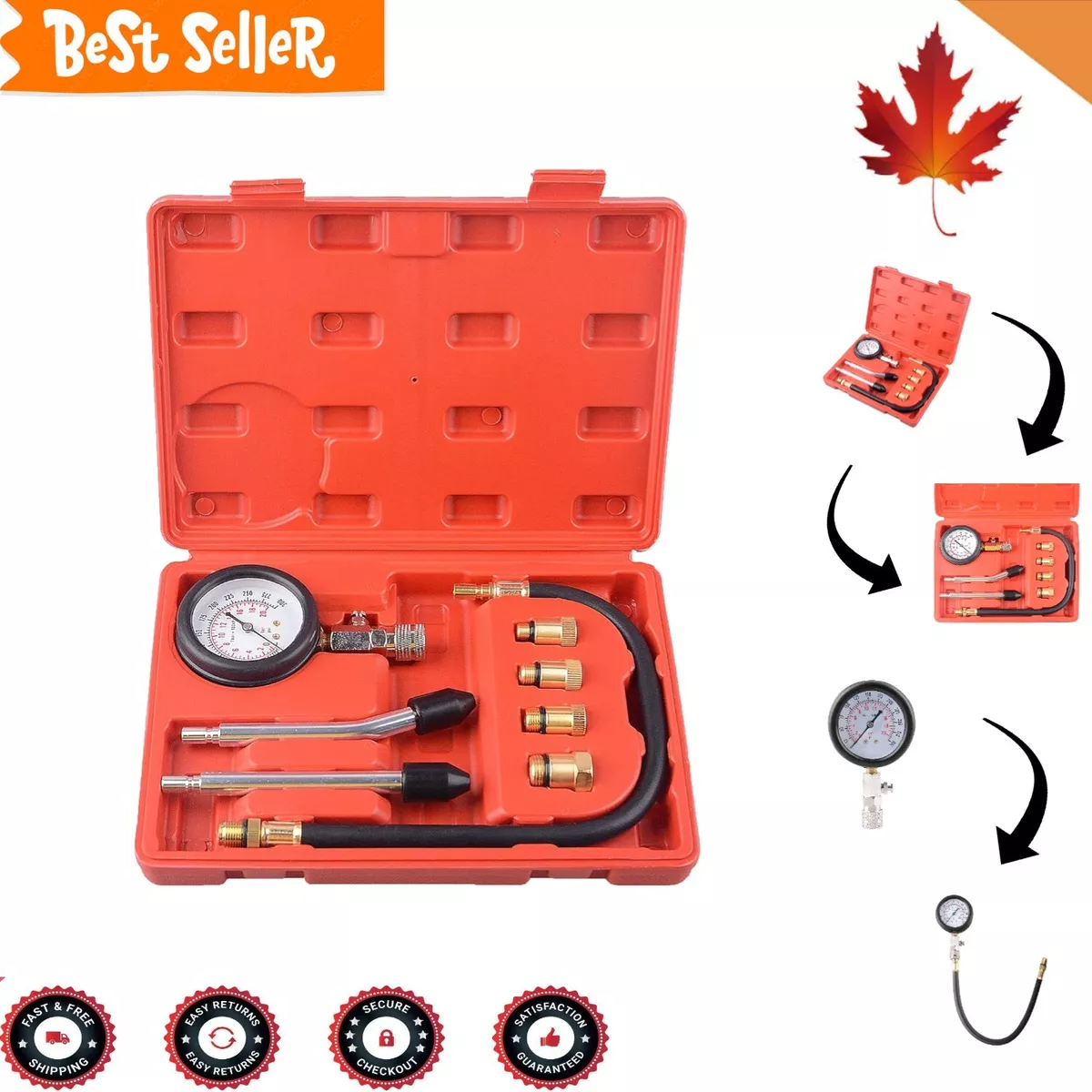 Motorcycle compression 2024 tester kit