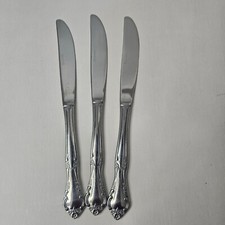 Estia Cascade Dinner Knife Stainless Glossy Flatware Lot of 3 Knives Korea