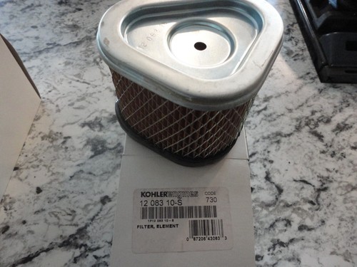 ONE NEW Genuine Kohler 12 083 10-S Air Filter Element w/nut and seal