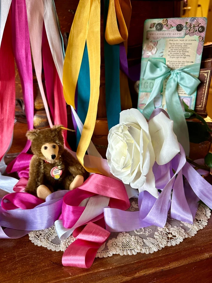 Cinta de seda de 1 yarda de 1,25" de ancho elige tu(s) color(es) de 35 colores VER VIDEO AHORA Foto 2 de 4