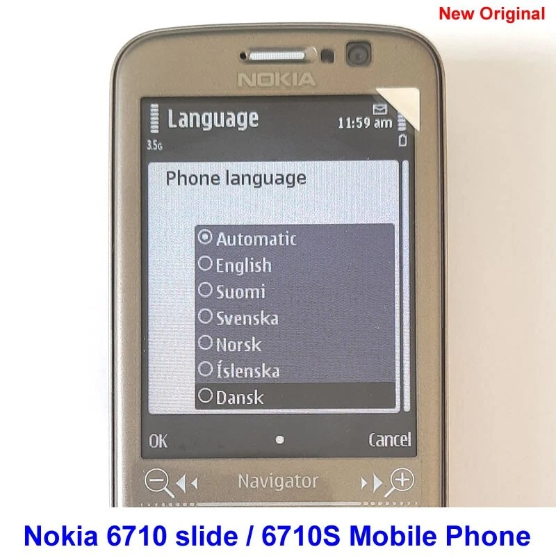 100% Genuine Original Nokia 6710 Slide 6710S GSM 5MP 3G WiFi Unlock Mobile Phone - Image 4 of 4
