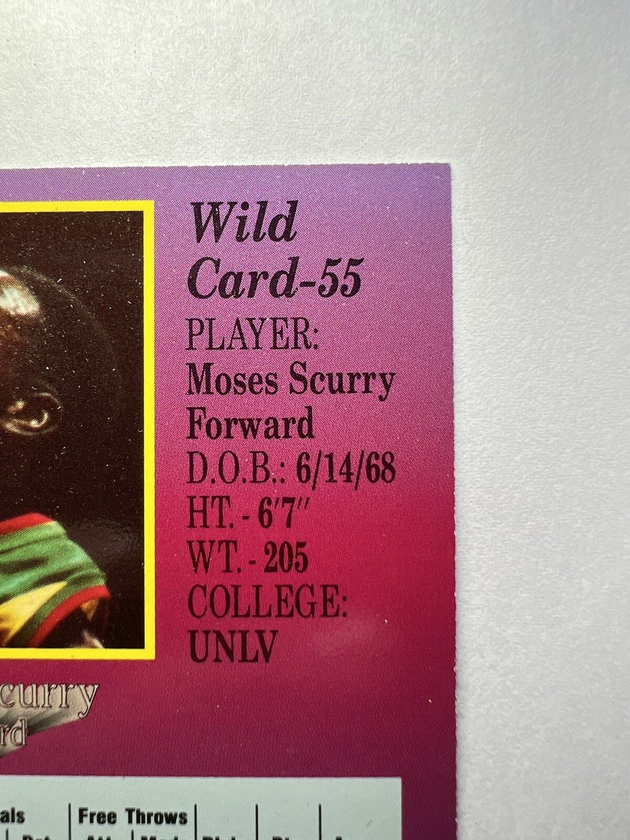 1991-92 Wild Card #55 Moses Scurry | eBay