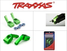 Traxxas TRA3652G Aluminum Stub Axle Carrier Green  2 Rustler, Stampede, Slash