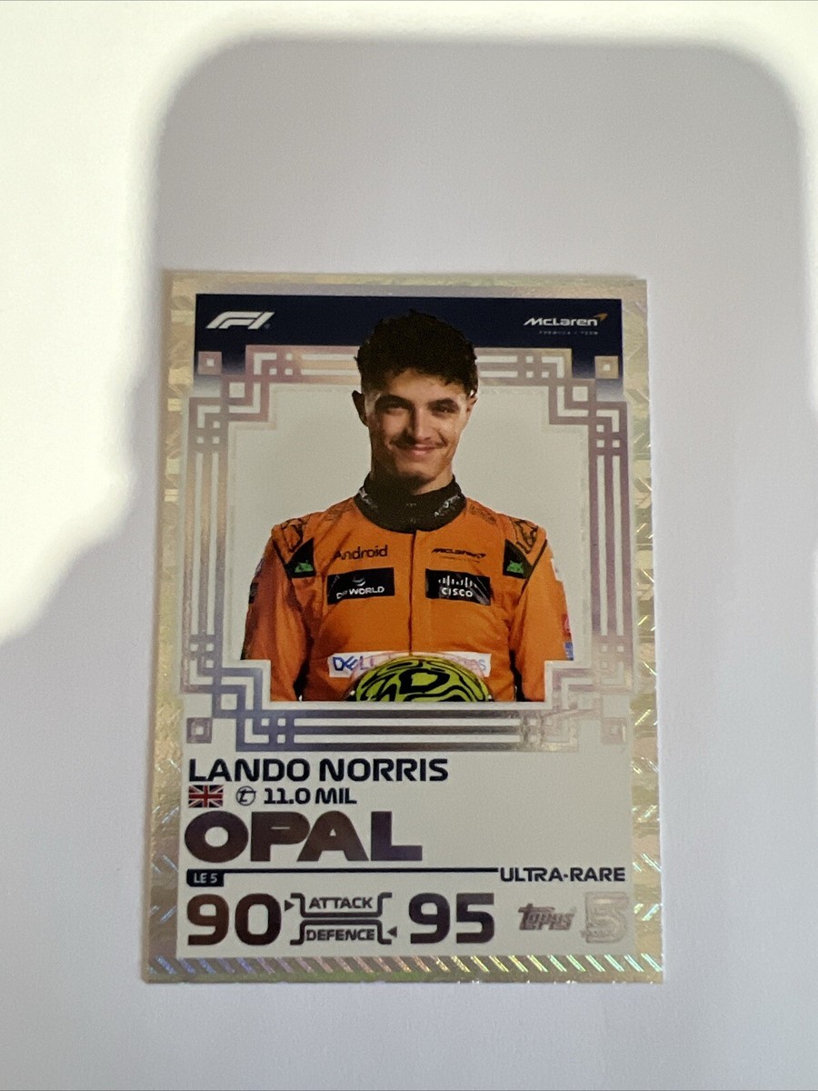 Lando Norris Topps F1 Turbo Attax 2024 OPAL LIMITED EDITION Card 