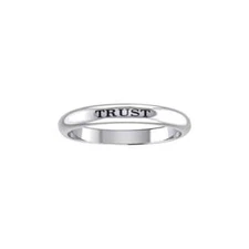 Trust 925 Sterling Silver Ring Fine Empowering Words Jewelry