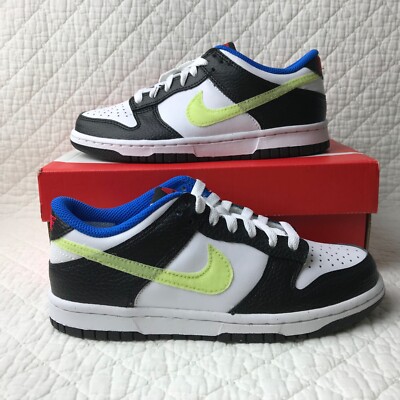 Nike Dunk Low (GS) Shoes Big Kids SZ 4Y  Signal Blue Lemon Twist  DQ0977-100