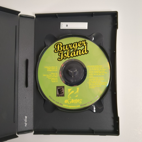 Vintage PC Games - Burger Island CD-ROM Rare Game Family Friendly Rated E G Kids - Afbeelding 3 van 4