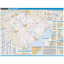 PROSERIES WALL MAP: SOUTH CAROLINA STATE R 