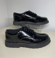 MEN'S BATES E22141 HIGH GLOSS DUTY OXFORD DUTY SHOES BLACK 9 M