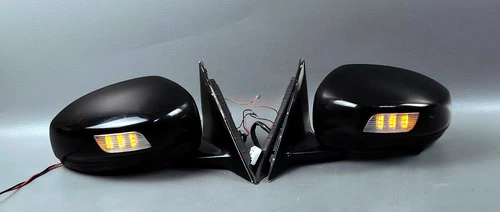 05-09 Nissan Fuga M35 Infiniti Y50 BLACK Power Folding Side Mirror CAMERA LAMP