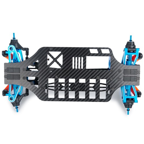 Alloy & Metal Shaft Drive 1/10 4WD Touring Car Frame Kit for TAMIYA TT01 Blue - Picture 6 of 12