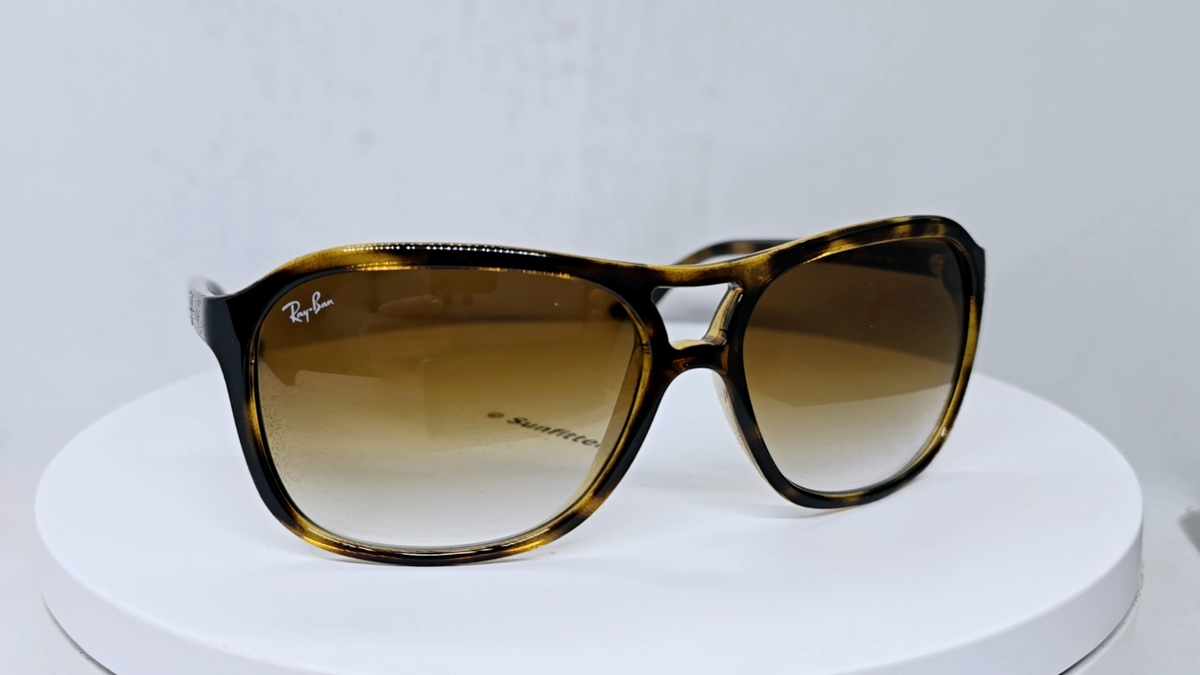 【偏光レンズ】Ray-Ban RB4128 CATS4000 レトロ クラシック Ray Ban CATS 4000 black/crystal grey gradient RB4128 601/32 60
