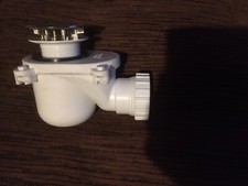 Heavy Duty Shower Tray Waste Trap White / Crome Top, 40mm Wast 90mm High