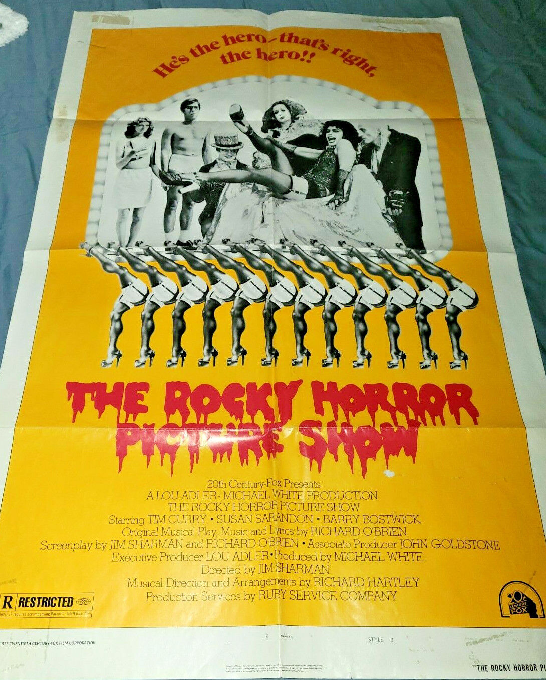 Vintage Rocky Horror Theatrical Release Movie Poster