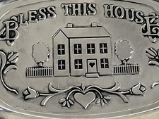 "Bless This House" Bread Tray By WILTON Made In USA EUC