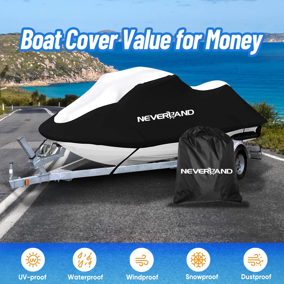 NEVERLAND Jet Ski Cover Waterproof UV Protect for Yamaha WaveRunner VX Cruiser 1 - Image 3 of 4
