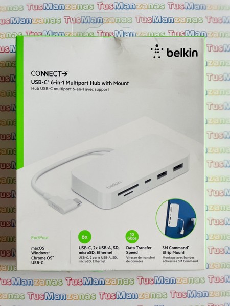 BELKIN CONNECT 6 EN 1 ADAPTADOR MULTIPUERTO USB-C 2 x USB-A SD MICRO SD ETHERNET