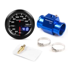 2" 52mm Digital Pointer Water Temp Gauge Meter w/36mm Joint Pipe Sensor Adapter