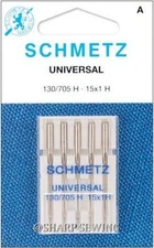 5 SCHMETZ UNIVERSAL SIZE#9  HOME SEWING MACHINE NEEDLES