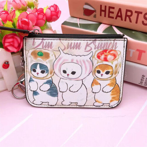 Mofusand Tiburón Cremallera Portatarjetas Bolso Llavero Monedero Monederos Bolsa Anime - Imagen 18 de 42
