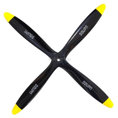 4 Blades 18x10 Engine Wood Propeller Black for Nitro Gasoline RC Model Airplane