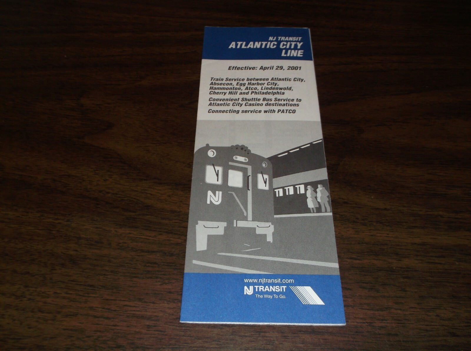 APRIL 29th, 2001 NEW JERSEY TRANSIT NJT ATLANTIC CITY PUBLIC TIMETABLE ...