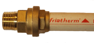 Messing Pushfitting als Übergang IG AG Steckfitting f. Friatherm PVC PP-R Rohre
