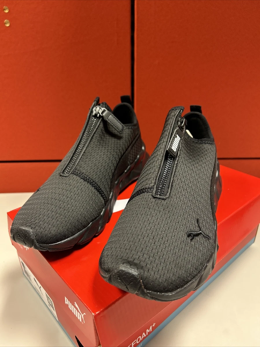Puma red shoes hot sale zipper