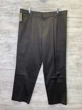 Dockers Dress Pants Mens 38x29 Dark Brown Pleated D3 Classic Fit Cotton