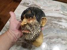 RARE Vintage Chalkware  H S Andy Anderson Hobo String Holder Wall Art  RARE MINT