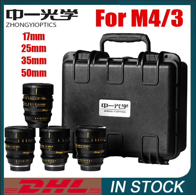 ZHONGYI 17mm 25mm 35mm 50mm Cinema Lens for M4/3 M43 MTF BMPCC G3 GH3  GH4