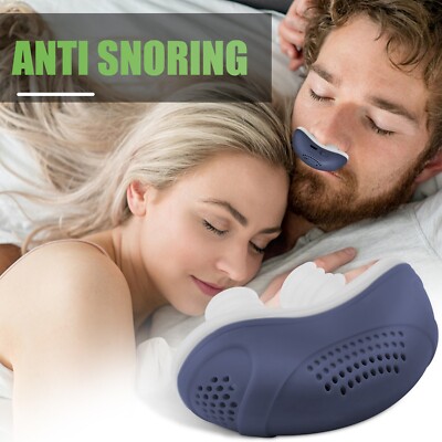 Micro Mini Electric Anti Snoring Device Noise Stop Sleep Aid Apnea Blue Device