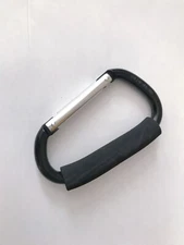 New 2pcs 5.5" Aluminum Carabiner Snap Hook w Soft Grip - Assorted Color