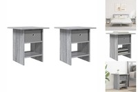 Nachttisch 2Er Set Nachtschrank Graues Sonoma 41X40X45 Cm Holzwerkstoff