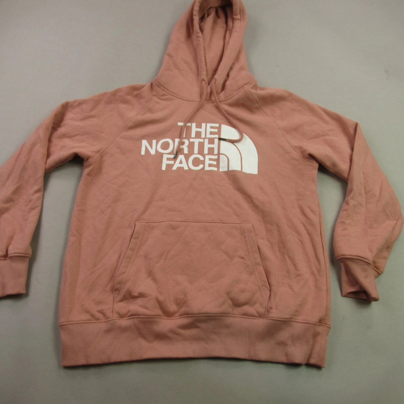 North Face Hoodie Womens Medium Long Sleeve Pullover Hooded Lightweight Orange