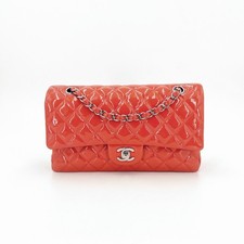 Chanel Classic Double Flap Bag Quilted Patent Medium