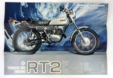 Vintage Yamaha 360 Enduro RT2 Motorcycle Brochure Printed In Japan Multi-Color