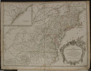 NEW YORK NEW JERSEY EASTERN UNITED STATES 1773 ROBERT DE VAUGONDY ANTIQUE MAP